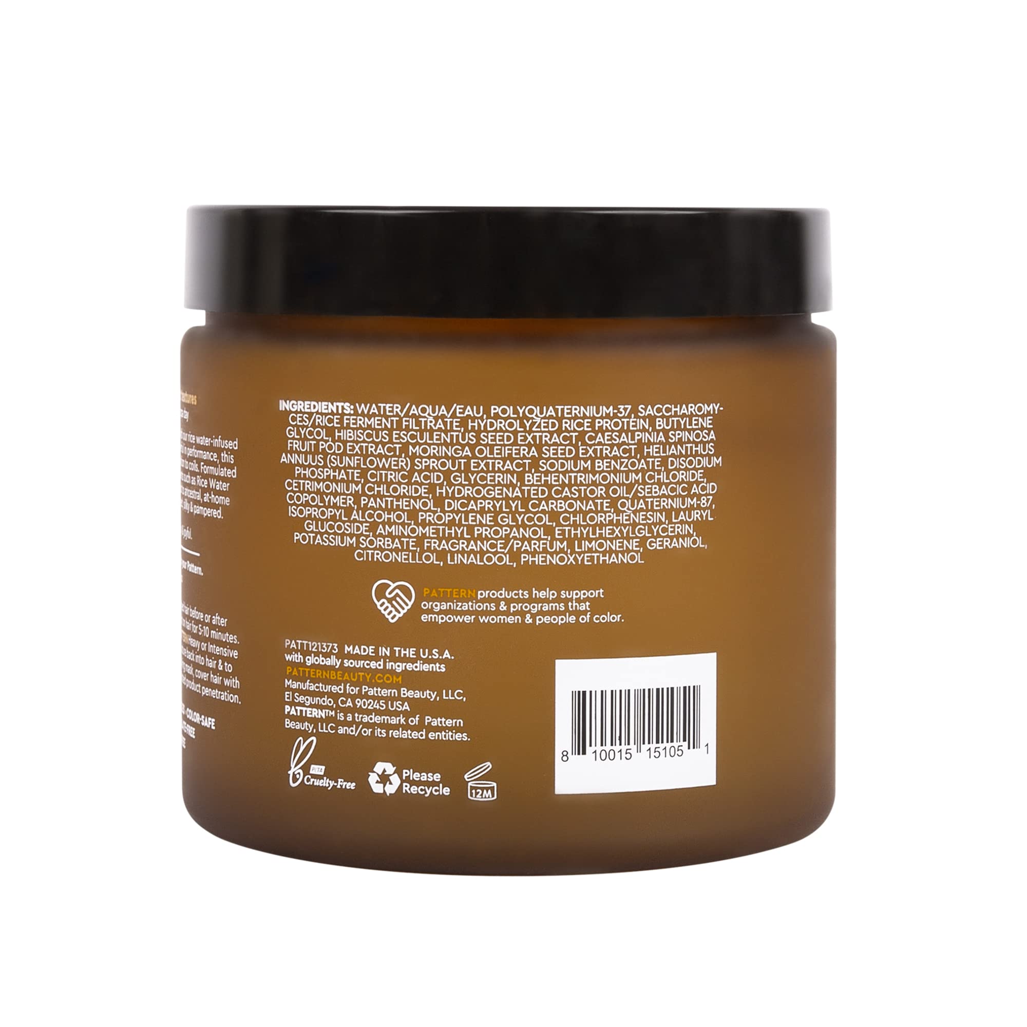 PATTERN Beauty strengthening formula fortifies hair while keeping movement.