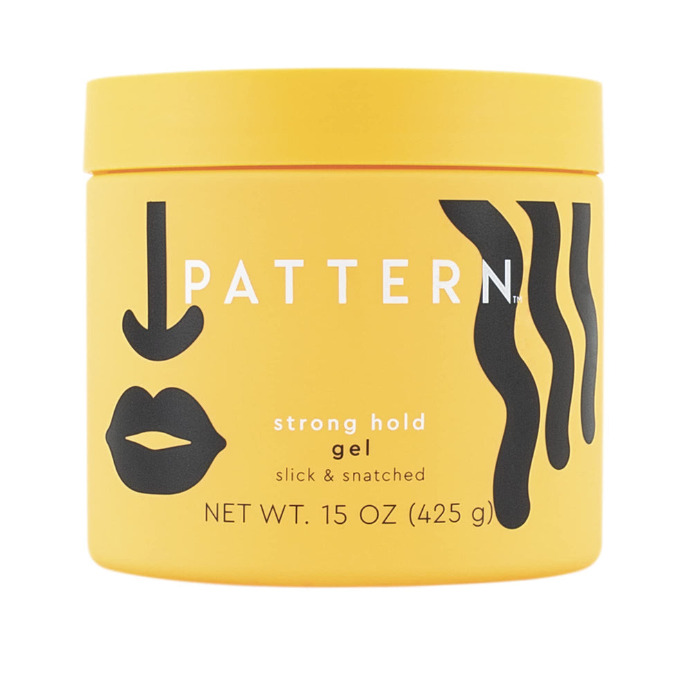 PATTERN Beauty strong hold gel bottle for defined curls.