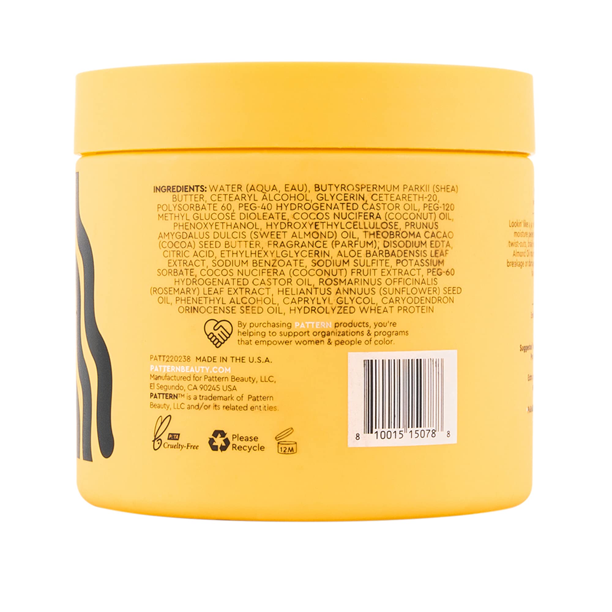 Wash-and-go look achieved with PATTERN Styling Cream for moisture and soft hold.