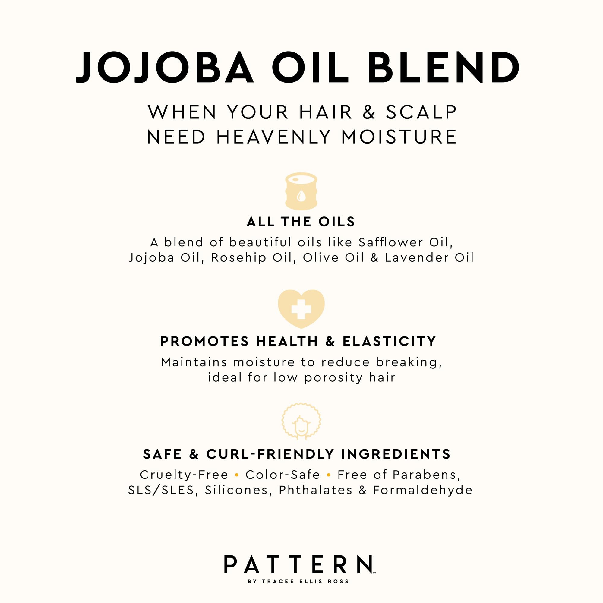 PATTERN Beauty Tracee Jojoba Serum on dry-hair adds subtle shine