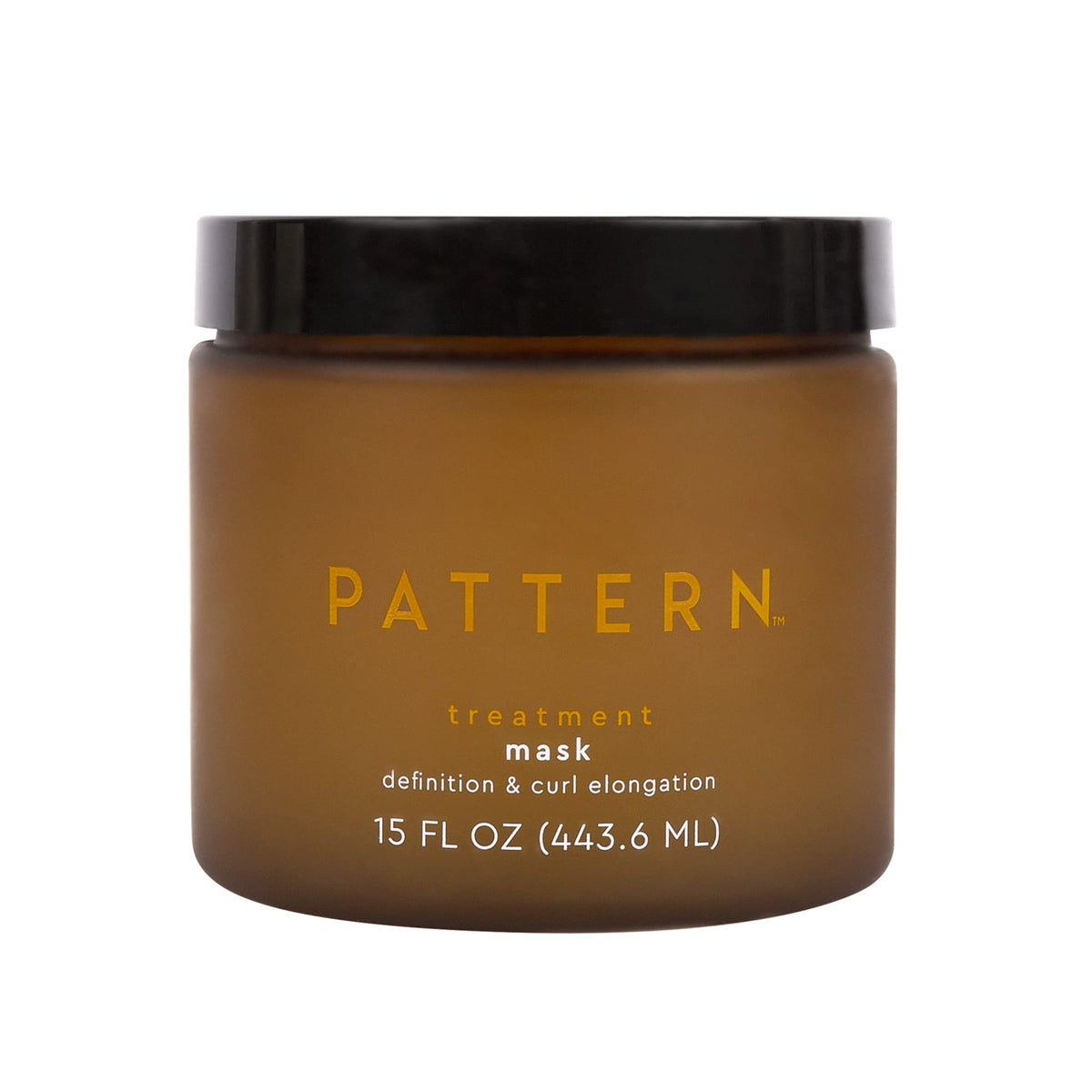 PATTERN Beauty Treatment Mask jar shows a hydrating formula for defined curls.
