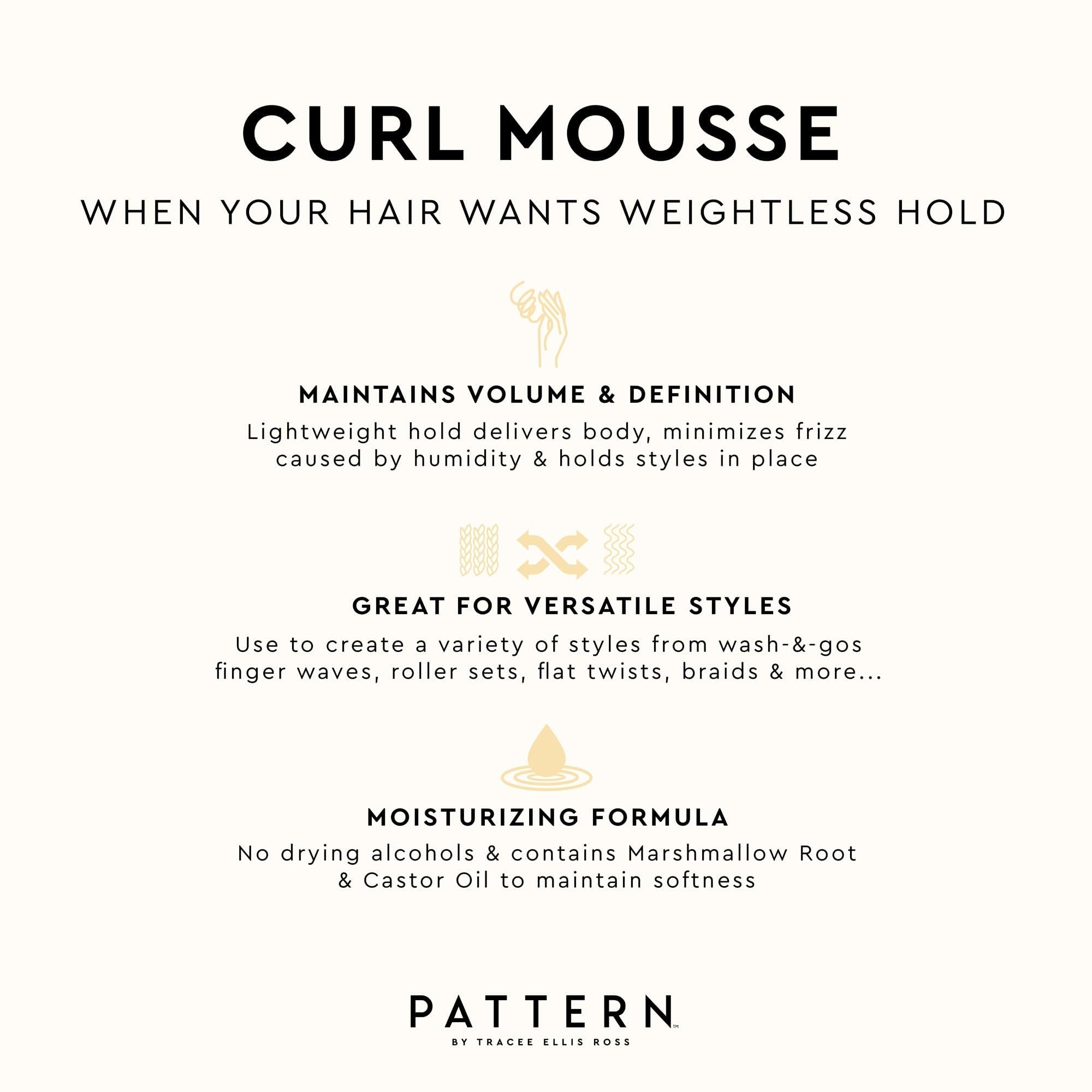 Castor Oil in PATTERN Curl Mousse offers conditioning during styling