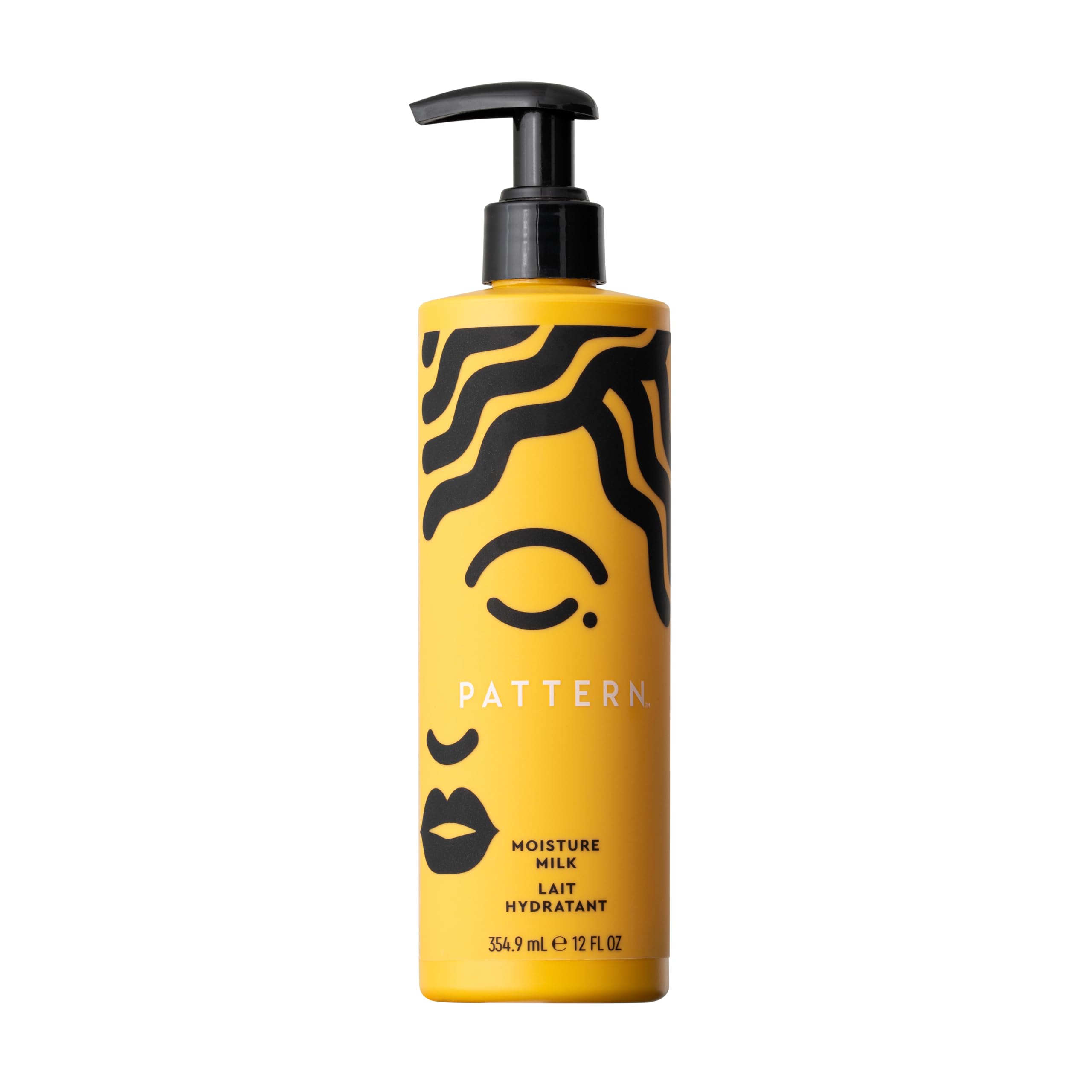 PATTERN Moisture Hair Milk bottle shows creamy formula for lasting curl hydration