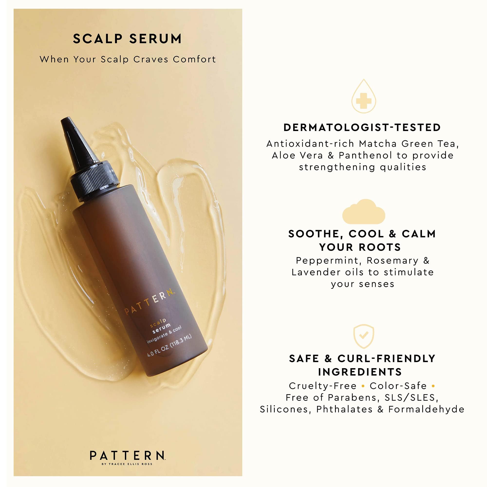 PATTERN Scalp Serum application pump shows easy, mess-free application