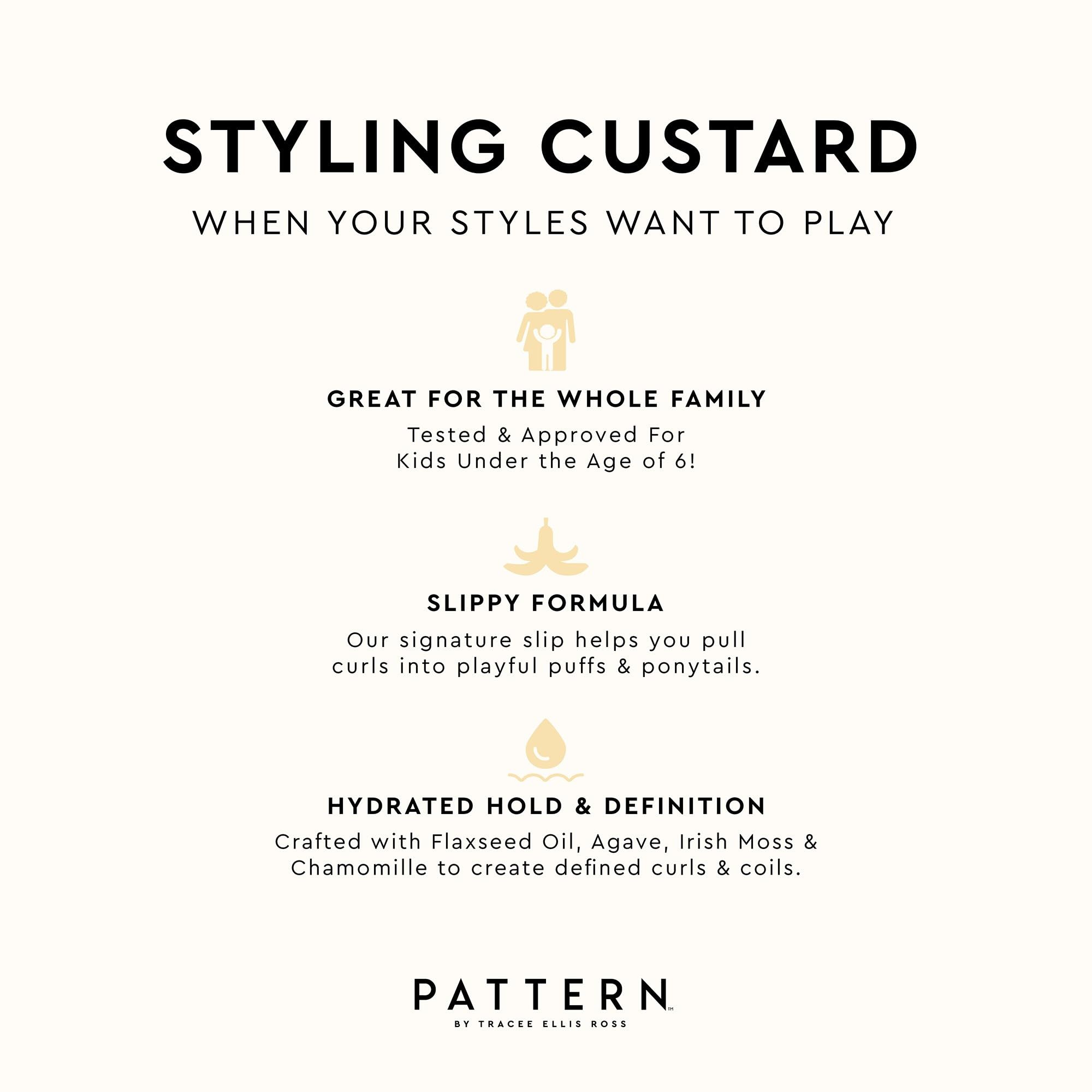PATTERN Styling Custard suitable for kids and adults, easy styling.