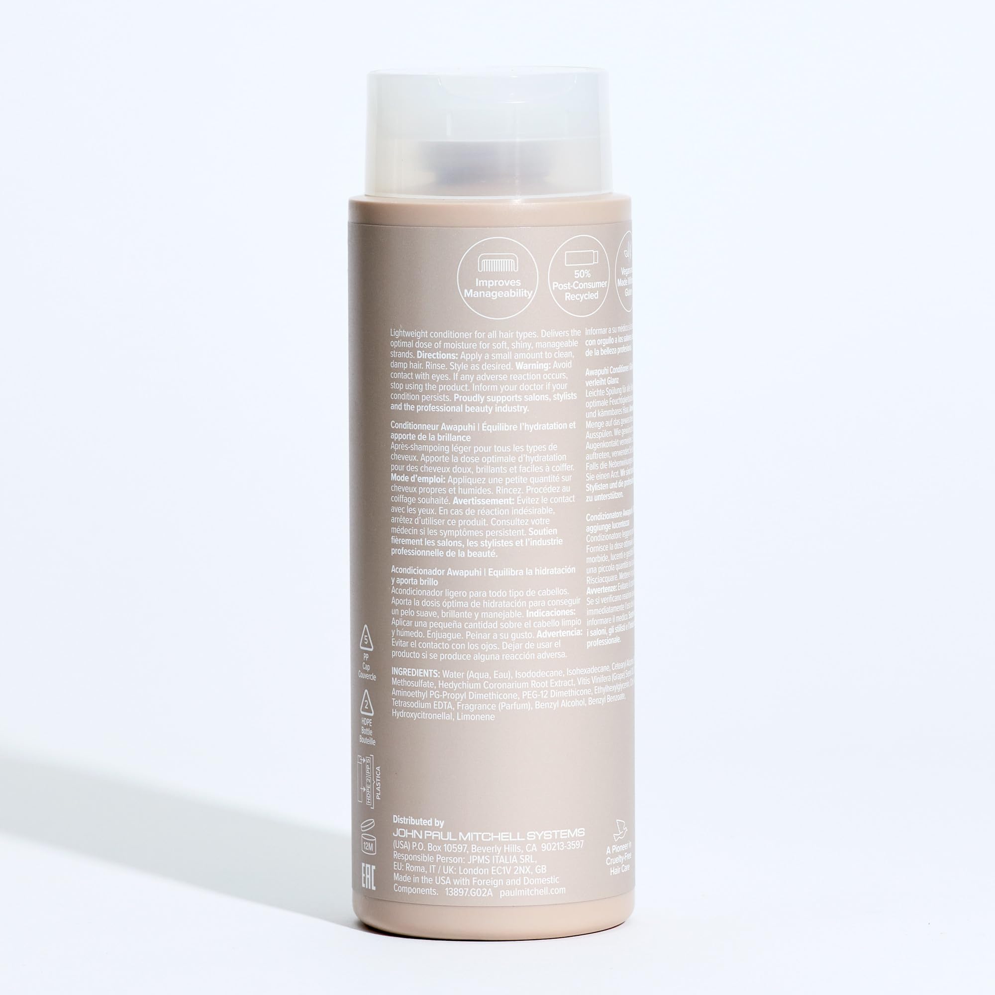 Uso diario con Paul Mitchell Awapuhi para todo tipo de cabello.