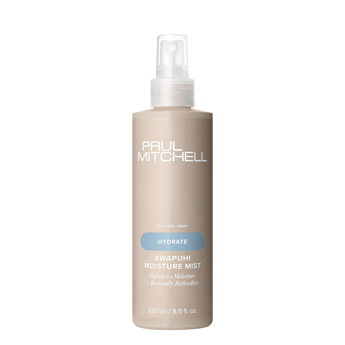 Paul Mitchell Awapuhi Moisture Mist, botella nebulizadora, hidrata cabello y piel.