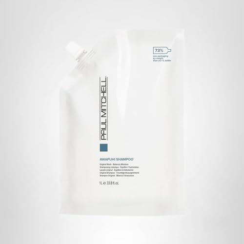 Paul Mitchell Awapuhi Shampoo shine visible on wet hair.