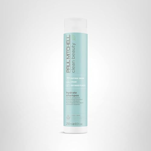 Paul Mitchell Clean Beauty Hydrate Shampoo packaging bio-based plastic reduces virgin plastic.