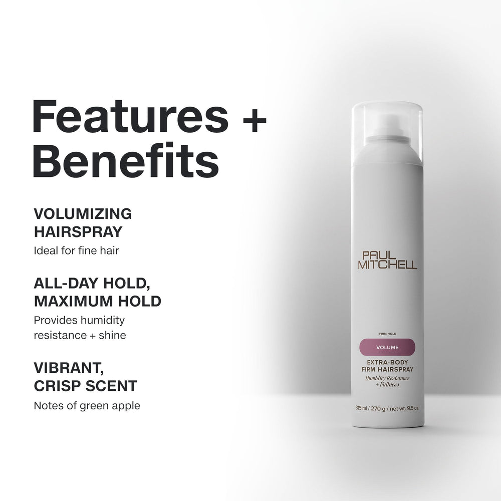 Paul Mitchell hairspray lifts strands with lasting volume and shine