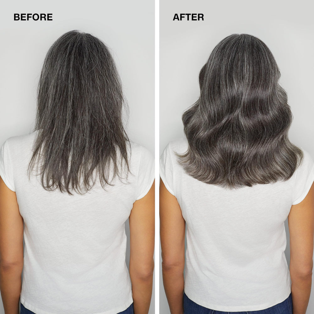 Shiny finish with Paul Mitchell Extra-Body Hairspray enhances voluminous looks