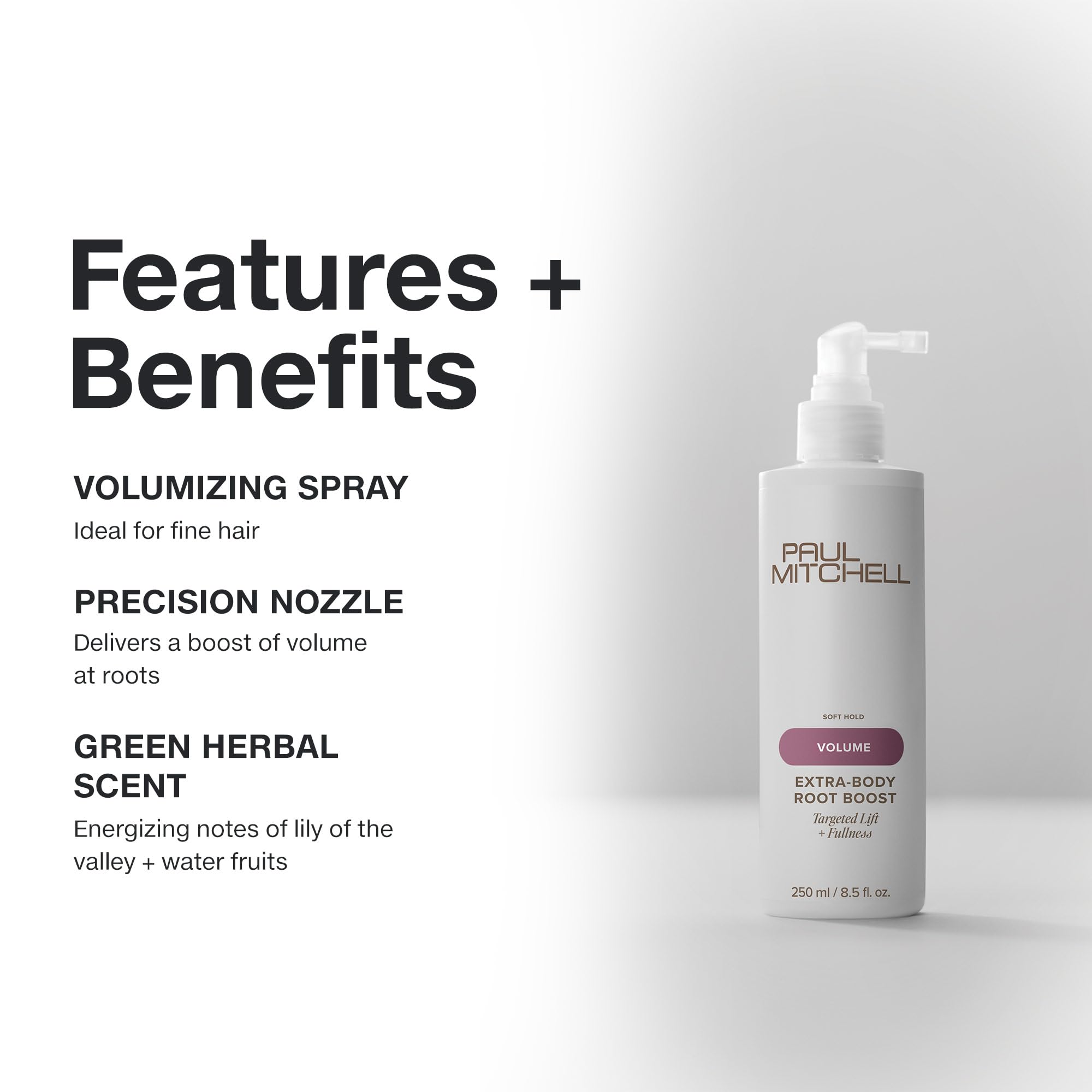 Paul Mitchell Root Boost cap highlights compact packaging and easy handling.