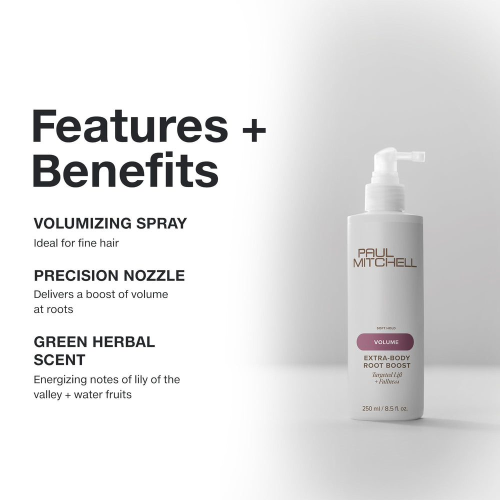Paul Mitchell Root Boost cap highlights compact packaging and easy handling.