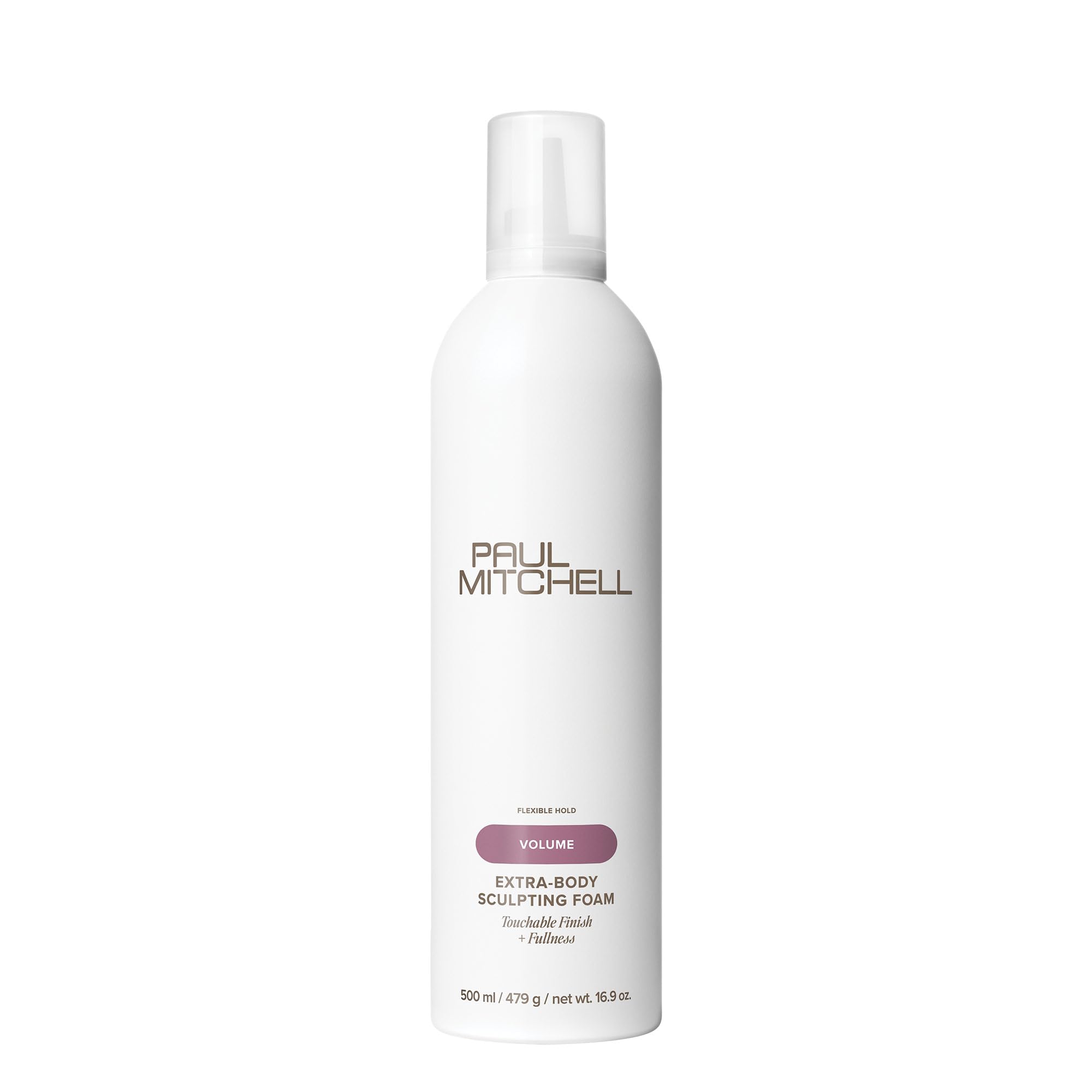 Paul Mitchell Extra-Body Sculpting Foam packaging for easy handling during styling
