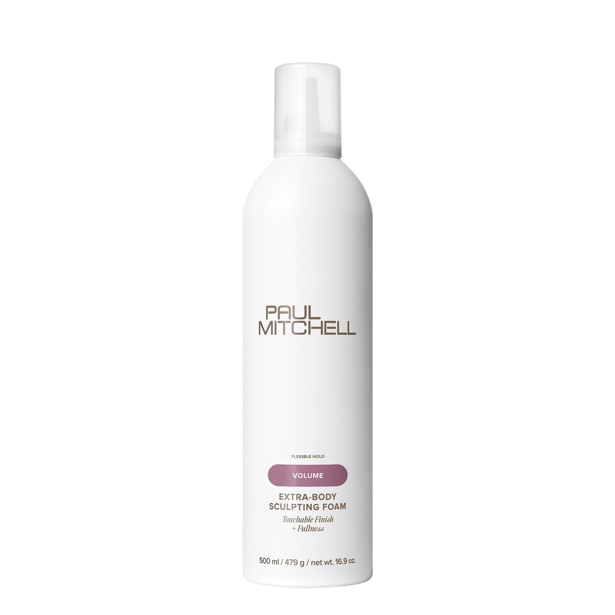 Paul Mitchell Extra-Body Sculpting Foam packaging for easy handling during styling