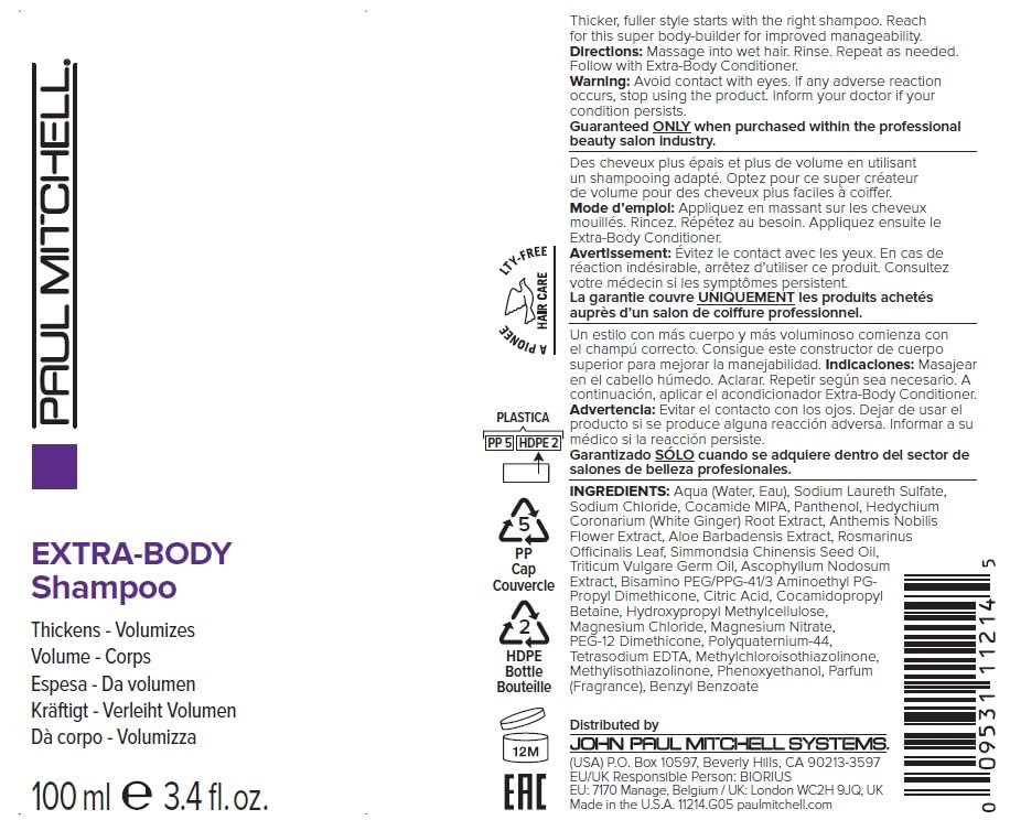 Paul Mitchell Extra-Body Shampoo apple fragrance delivers crisp scent