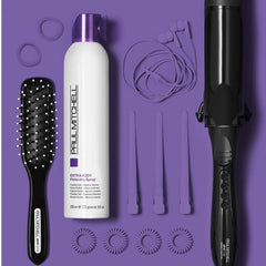 Paul Mitchell Extra-Body Finishing Spray, control del frizz y brillo suave.