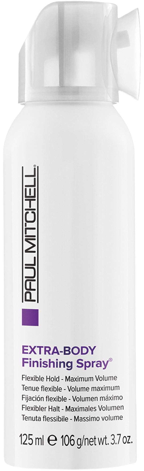 Paul Mitchell Extra-Body Finishing Spray, bote que aporta volumen y cuerpo.