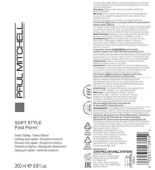 Paul Mitchell Fast Form packaging showcasing versatile styling for all hair types.