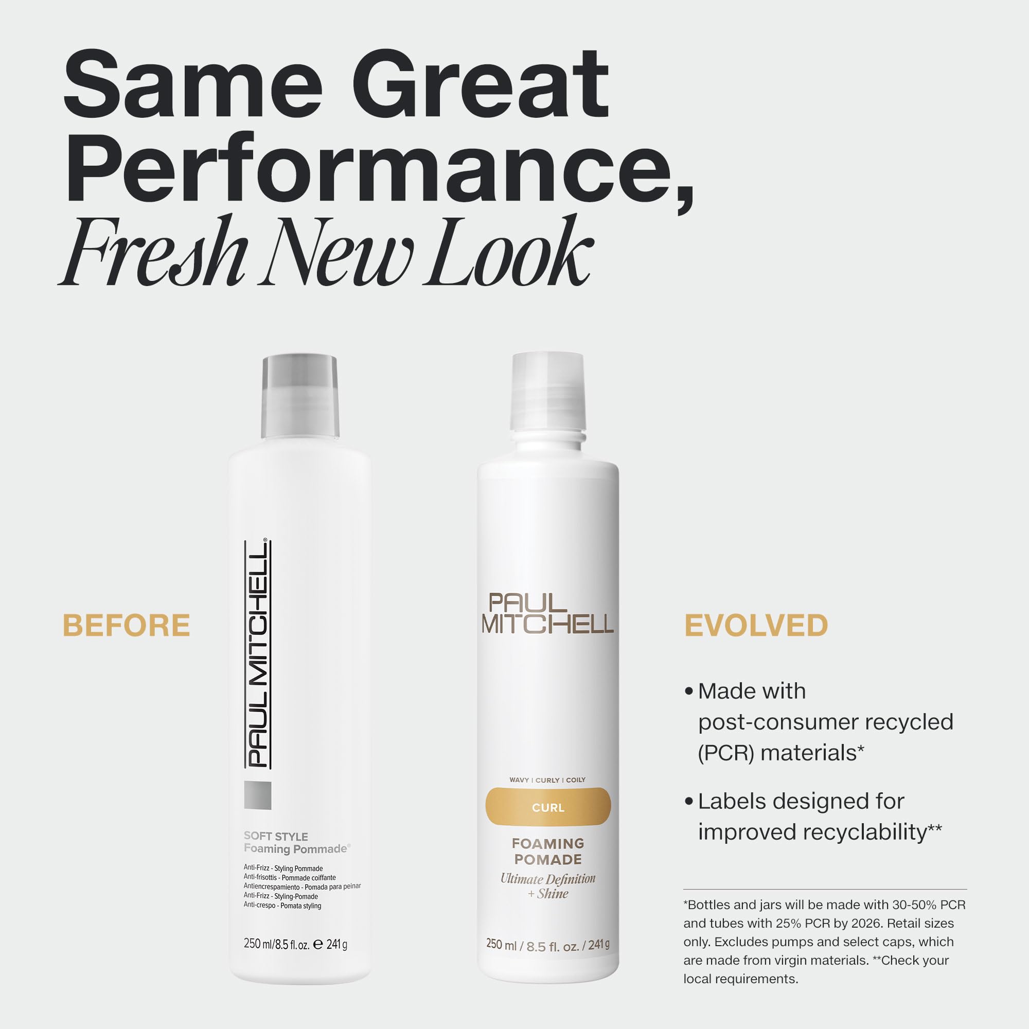 Paul Mitchell Foaming Pomade dispensing pump in action for controlled styling