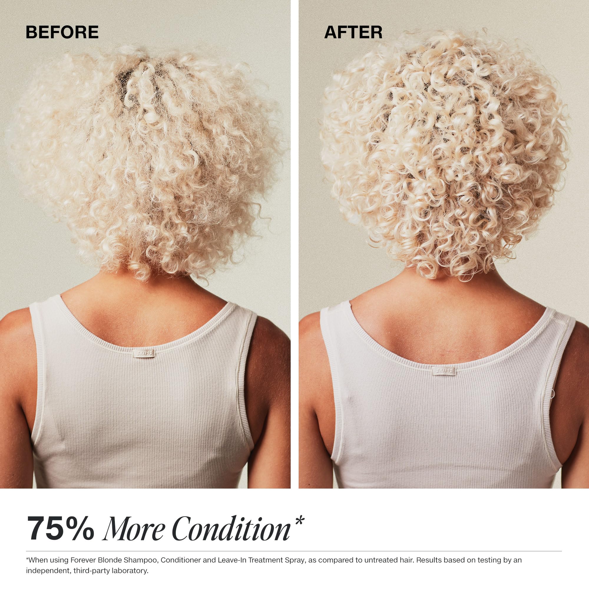 Paul Mitchell Forever Blonde with macadamia oil nourishes strands.
