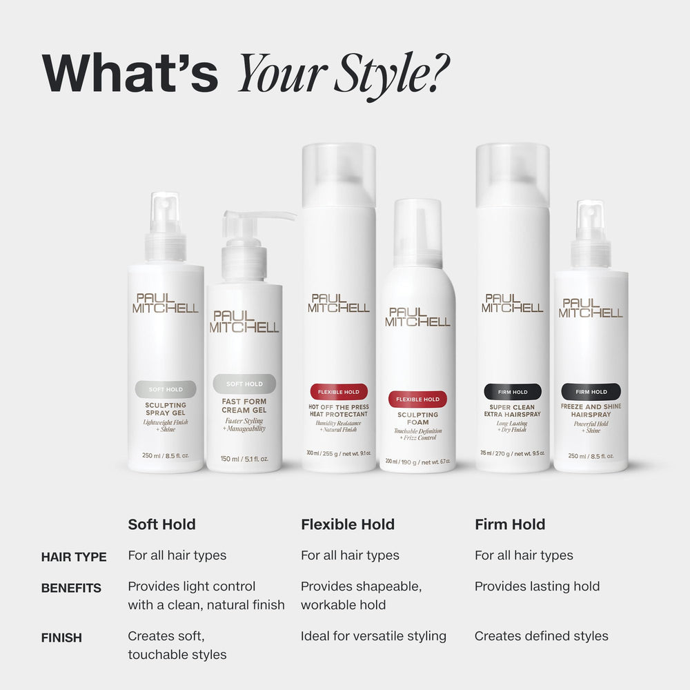 Even mist distribution from Paul Mitchell Hold Me Tight for a smooth finish.