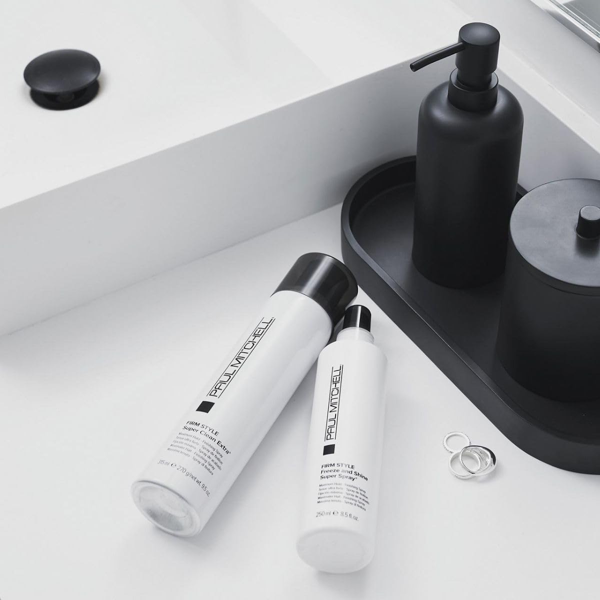Paul Mitchell laca para cabello grueso mantiene la forma con brillo.