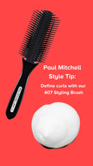 Paul Mitchell Pro Tools 407 nylon bristles gently grip hair to minimize pulling.