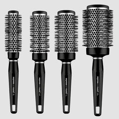 Express Ion Round Brush aluminum vented barrel heats to shape hair during blow-drying