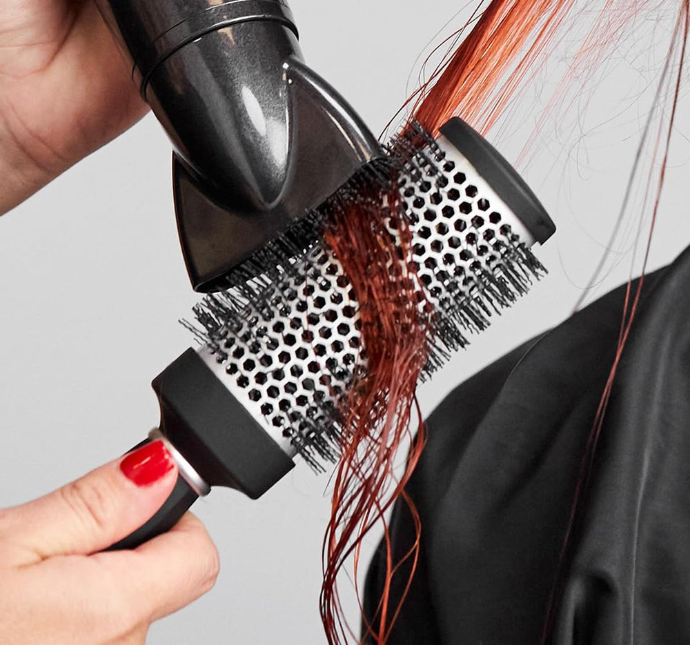 Paul Mitchell Express Ion Round Brush corkscrew vegan bristles deliver a smoother finish