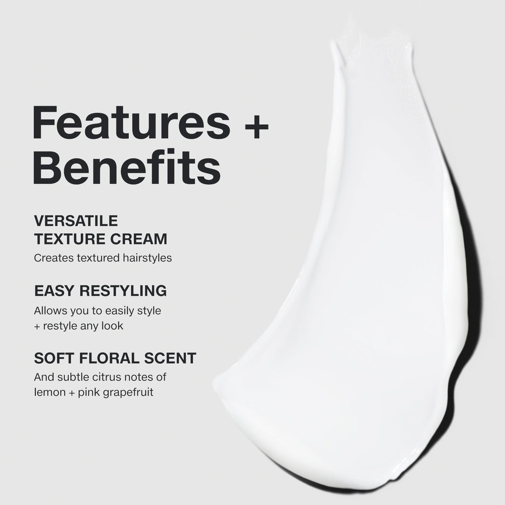 Paul Mitchell Re-Works hand-application demonstrates building texture for styling.