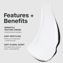 Paul Mitchell Re-Works hand-application demonstrates building texture for styling.