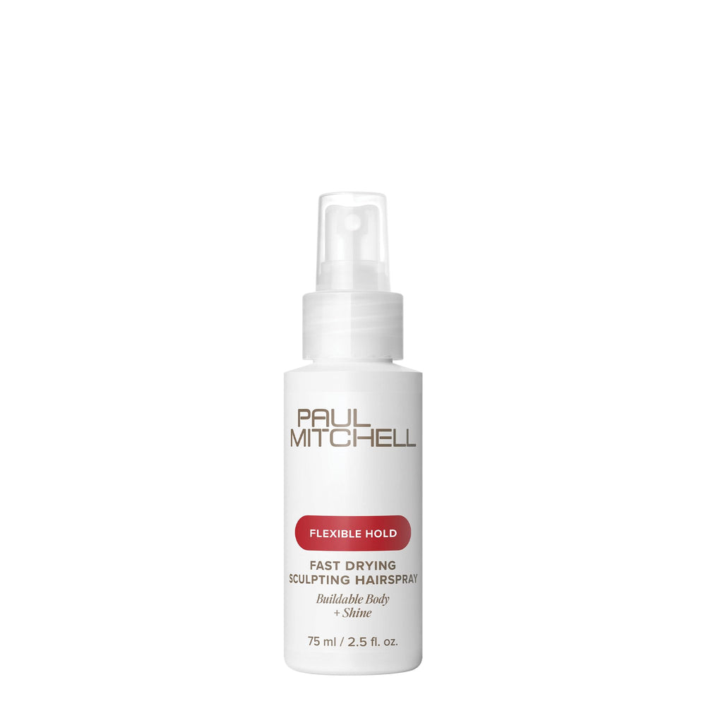 Paul Mitchell secado rápido: botella de fijador con cuerpo y control flexible.