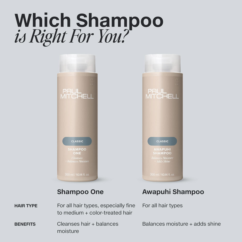 Paul Mitchell Shampoo One, diseño de envase sostenible con acabado moderno.