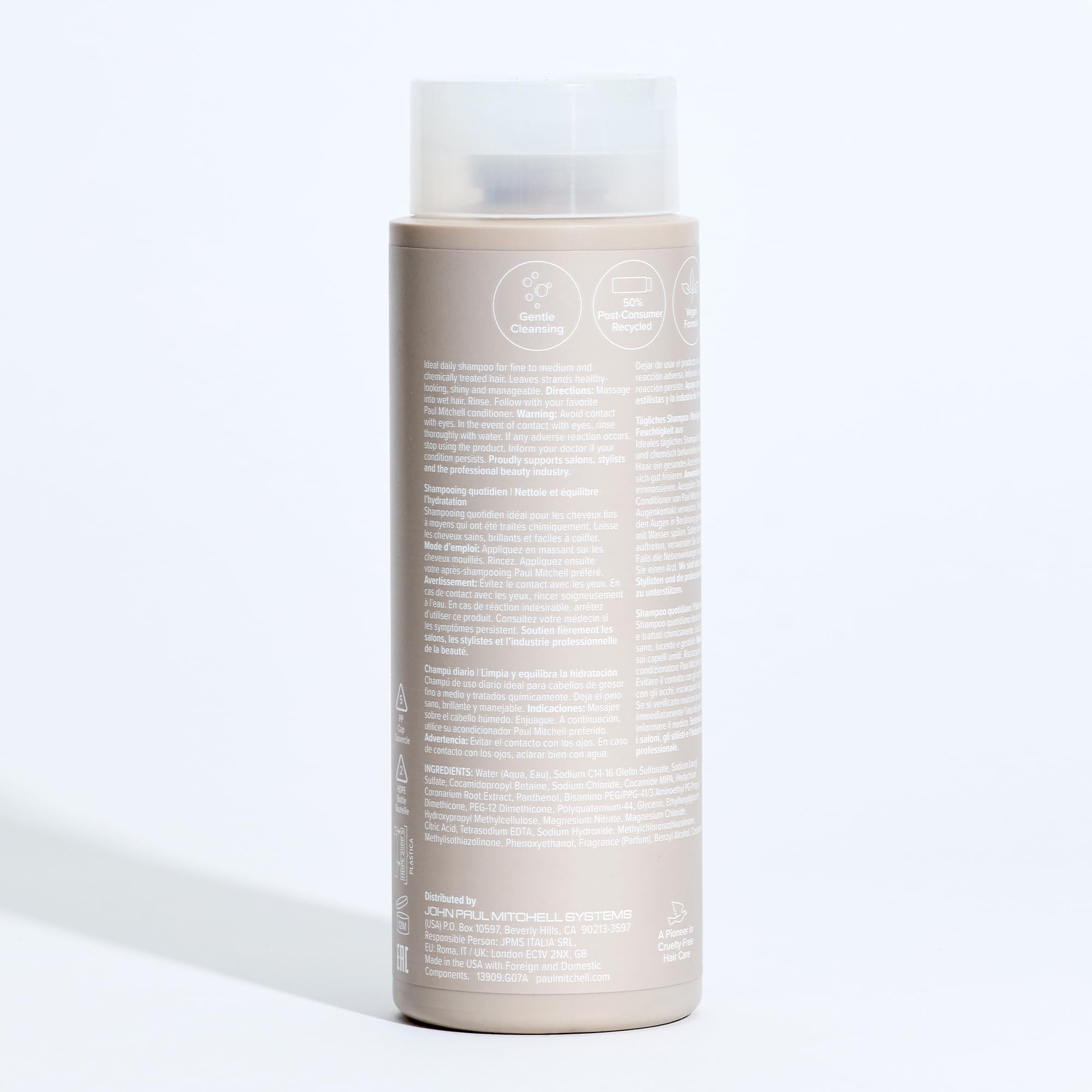 Envase sostenible de Shampoo One para cabello fino