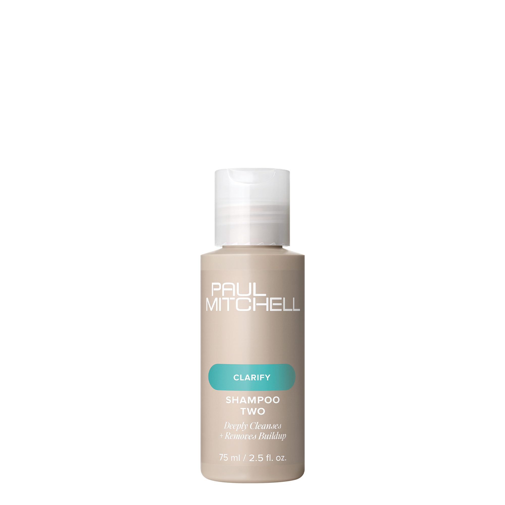 Paul Mitchell Shampoo Two, bote clarificante que elimina acumulación y deja el cabello limpio.