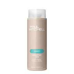 Paul Mitchell Shampoo Two, botella frontal: limpieza profunda para cabello graso y frescura.