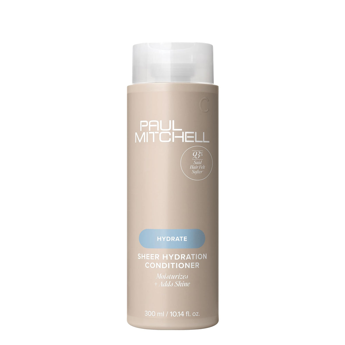 Acondicionador Paul Mitchell en botella, hidrata el cabello seco