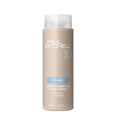 Acondicionador Paul Mitchell en botella, hidrata el cabello seco