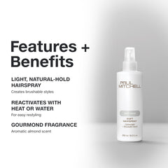 Paul Mitchell Soft Spray finish on a soft blowout