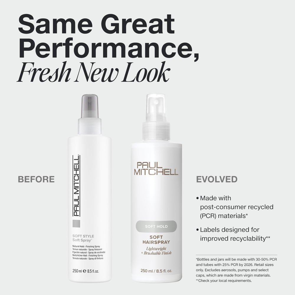Paul Mitchell Soft Spray mist in action for brushable hold