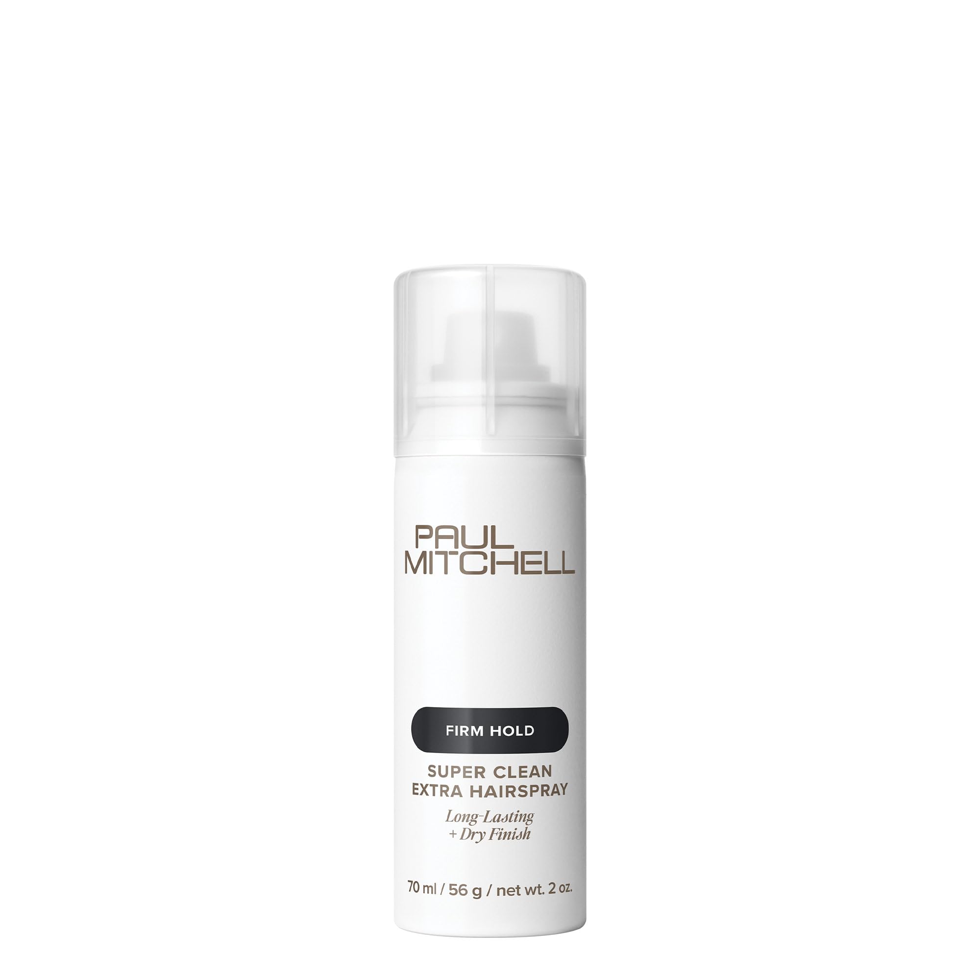 Paul Mitchell Super Clean Extra Hairspray, botella, fijación duradera y brillo.