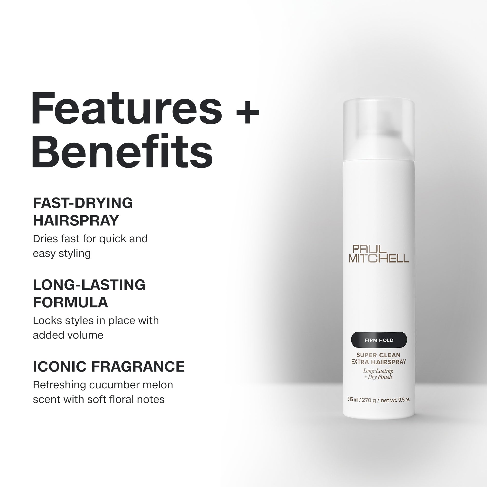 Paul Mitchell Super Clean Extra Hairspray, peinado recogido con fijación de larga duración.