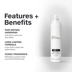 Paul Mitchell Super Clean Extra Hairspray, peinado recogido con fijación de larga duración.