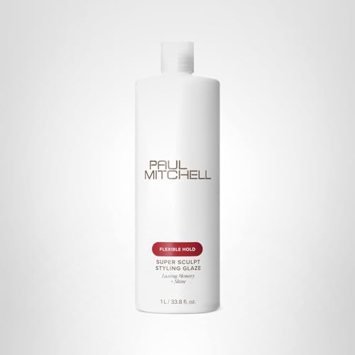 33.8 oz Paul Mitchell styling glaze bottle ready for use.