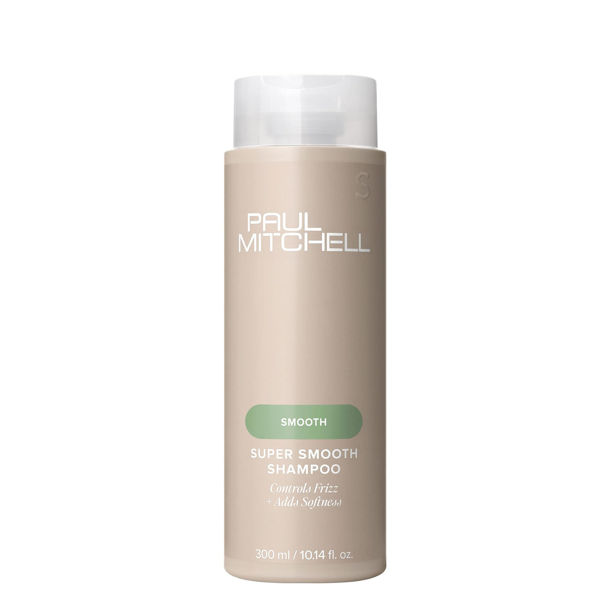 Champú Paul Mitchell con visual de botella; deja el cabello suave y manejable tras lavado.