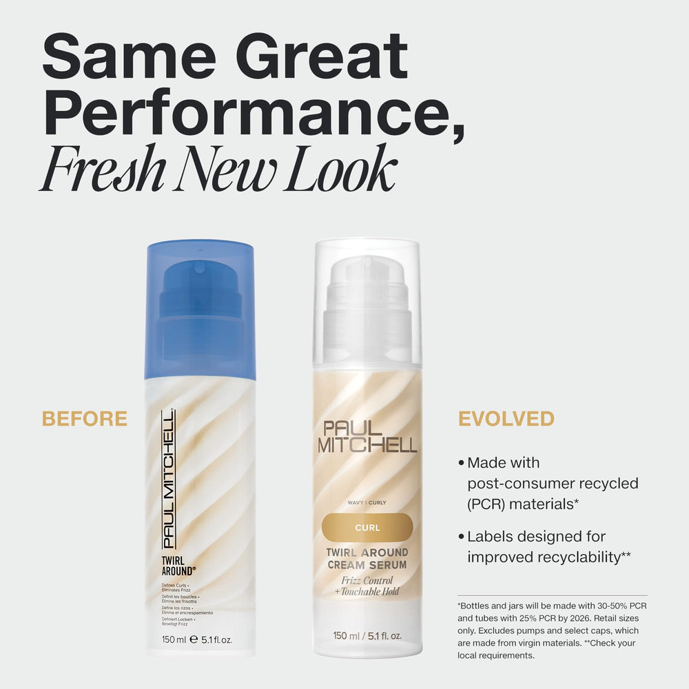 Paul Mitchell Twirl Around Cream Serum creamy texture close-up.