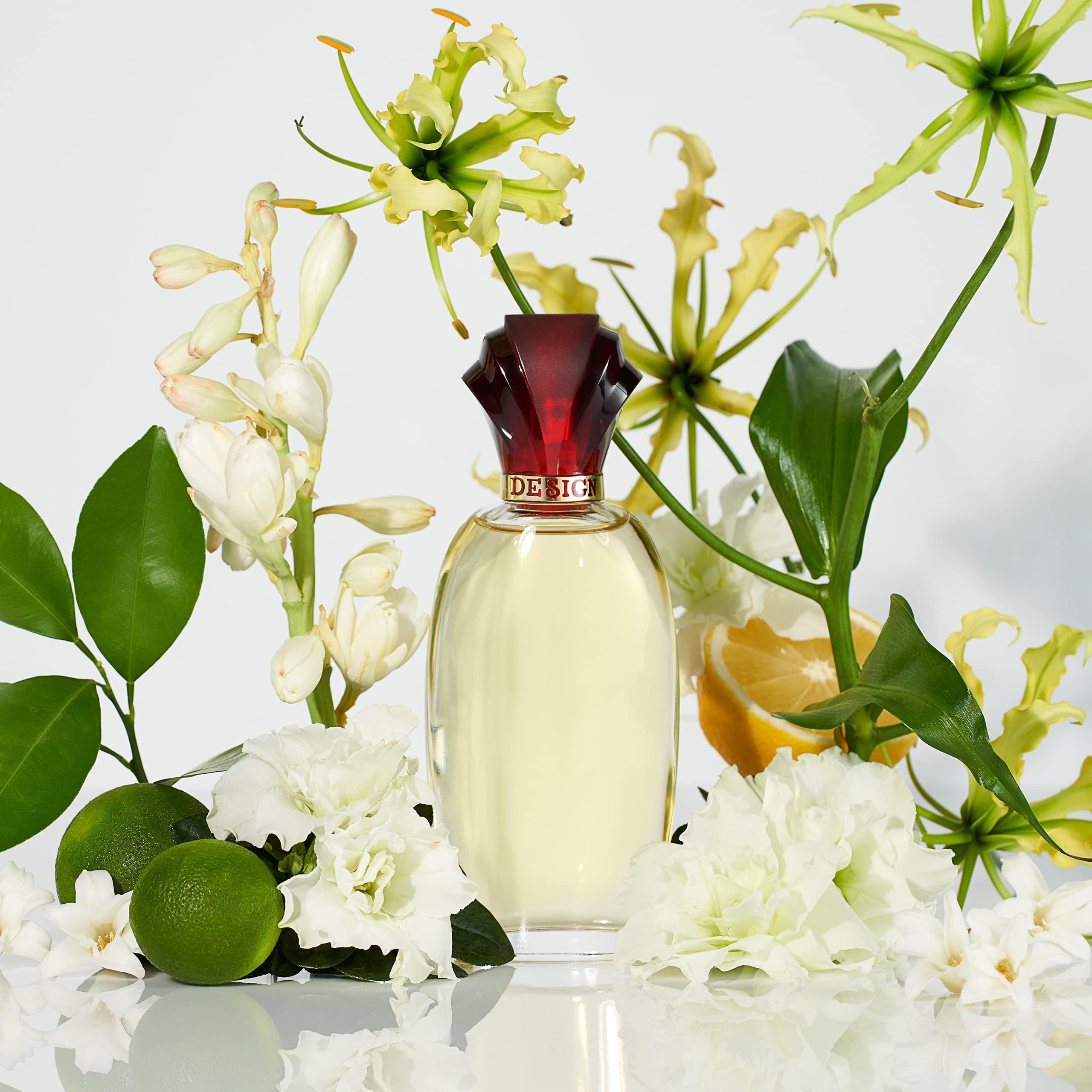 Spray application shot for Paul Sebastian Design for Women, hinting at effortless elegance.