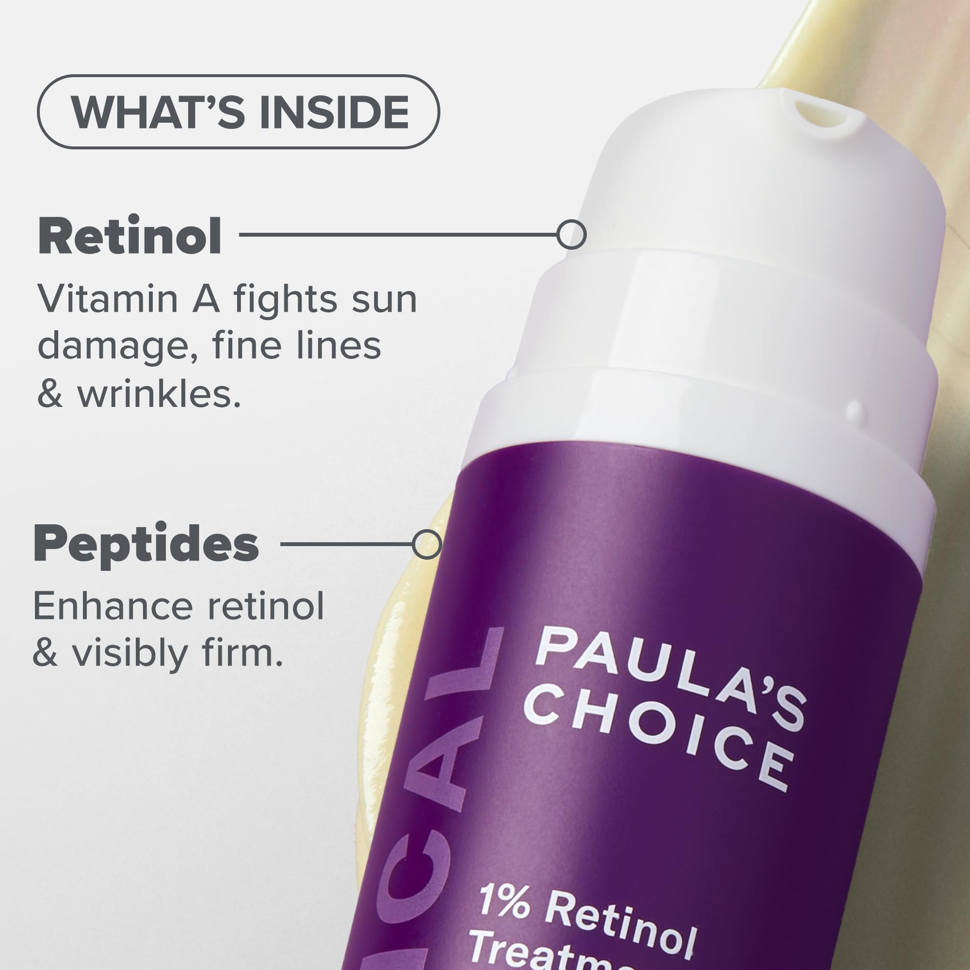 Paula's Choice 1% Retinol reduces fine lines and boosts elasticity.