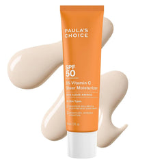 Paula's Choice 5% Vitamin C Sheer Sunscreen bottle — lightweight protection for daily wear.
